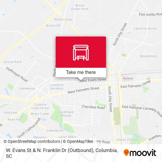 W. Evans St & N. Franklin Dr (Outbound) map