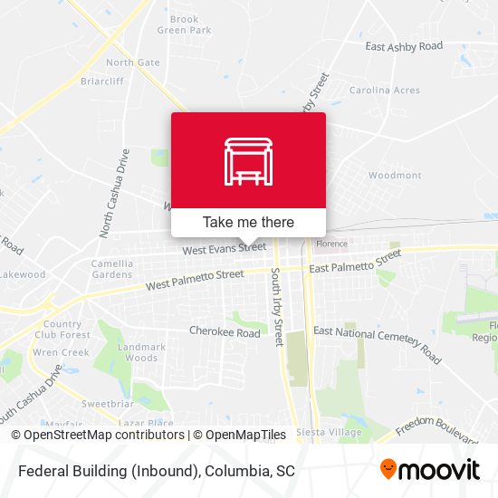 Mapa de Federal Building (Inbound)