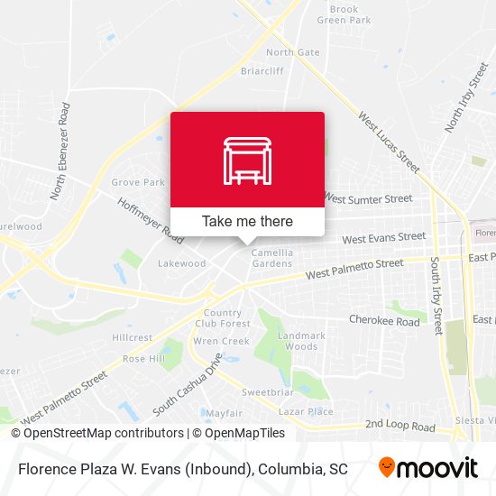 Florence Plaza W. Evans (Inbound) map