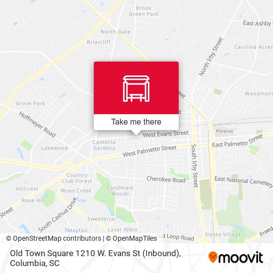 Old Town Square 1210 W. Evans St (Inbound) map