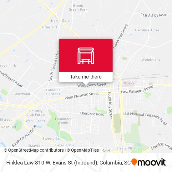 Finklea Law 810 W. Evans St (Inbound) map
