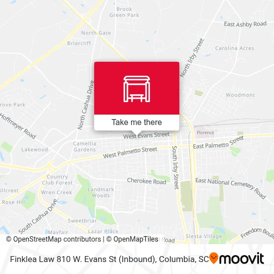 Finklea Law 810 W. Evans St (Inbound) map