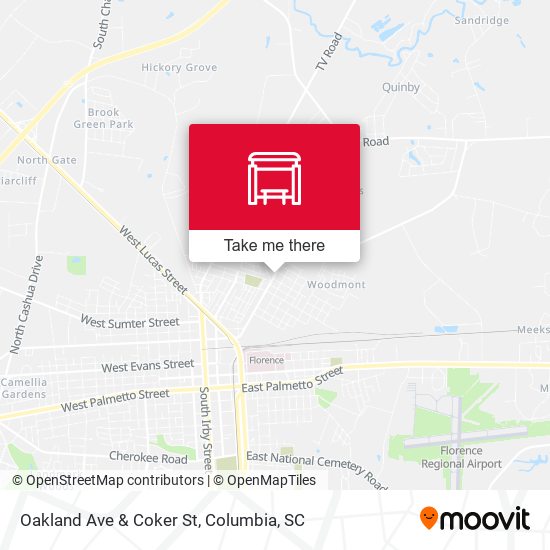 Oakland Ave & Coker St map