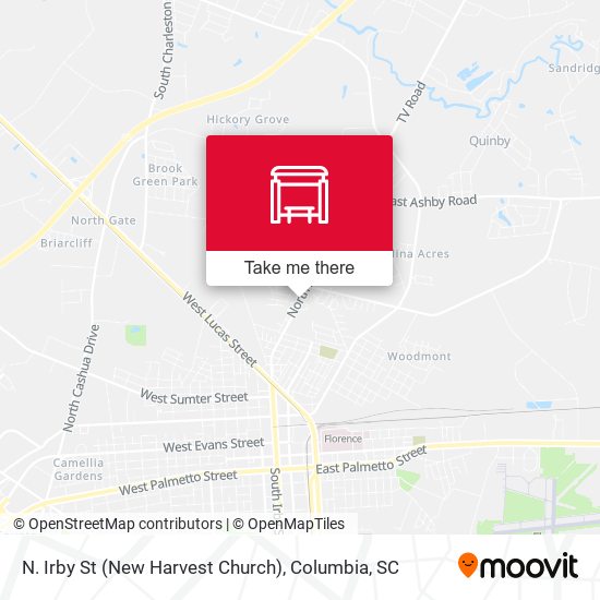 N. Irby St (New Harvest Church) map