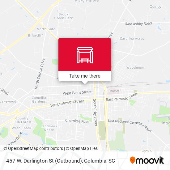 457 W. Darlington St (Outbound) map