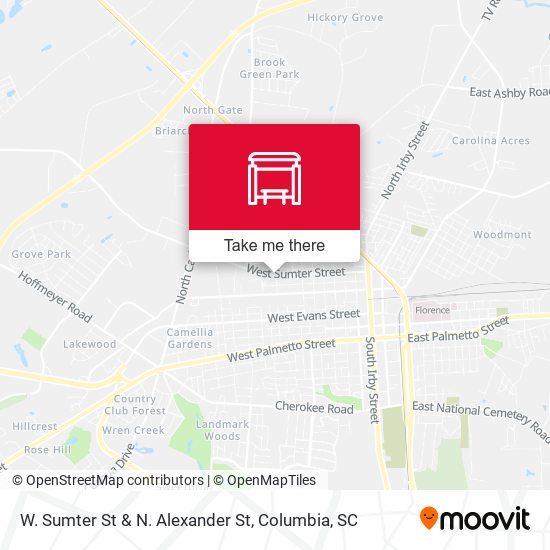 Mapa de W. Sumter St & N. Alexander St