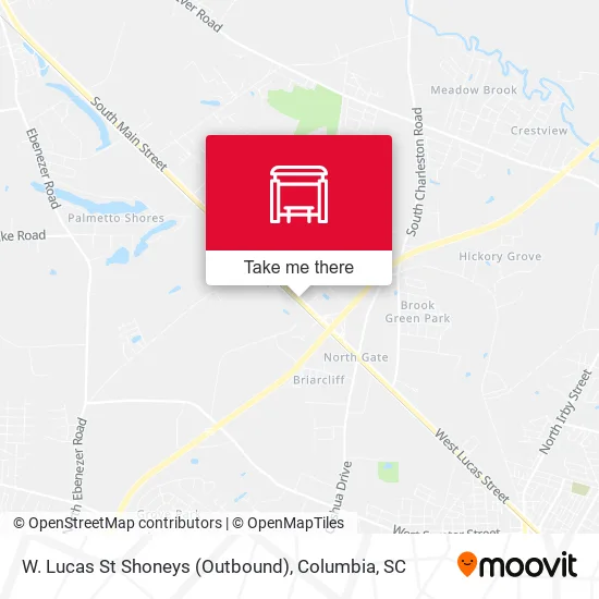 Mapa de W. Lucas St Shoneys (Outbound)