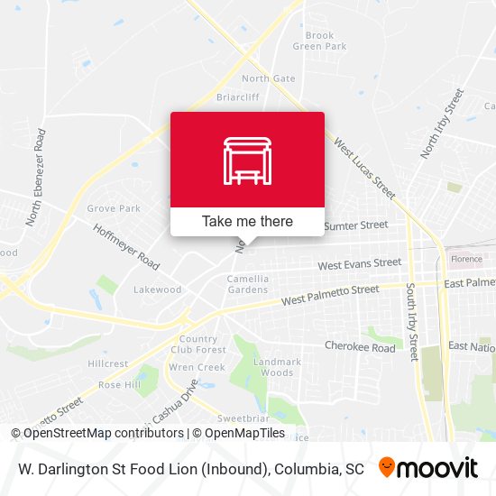 W. Darlington St Food Lion (Inbound) map