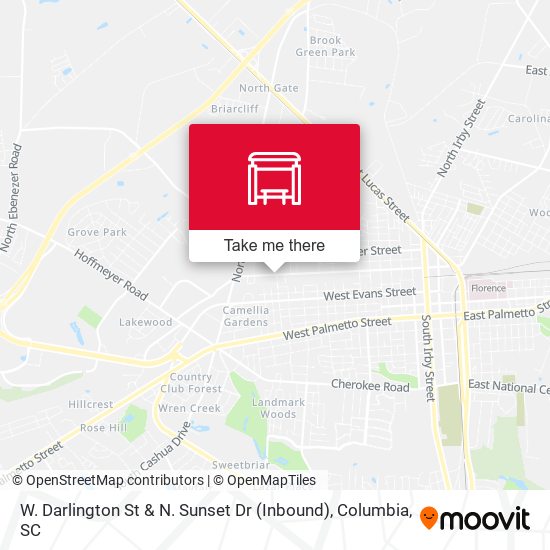 Mapa de W. Darlington St & N. Sunset Dr (Inbound)