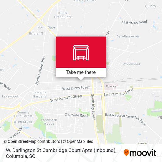 W. Darlington St Cambridge Court Apts (Inbound) map