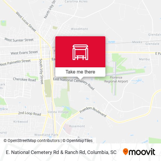 Mapa de E. National Cemetery Rd & Ranch Rd