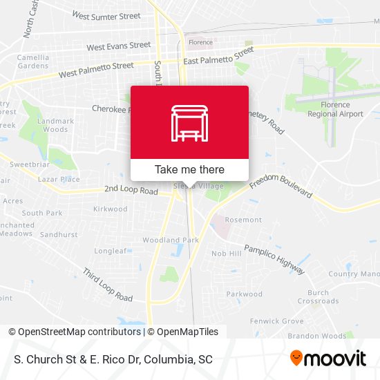 S. Church St & E. Rico Dr map