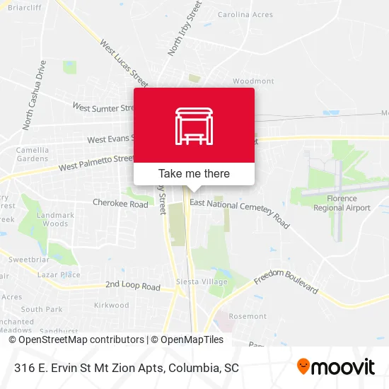 Mapa de 316 E. Ervin St Mt Zion Apts