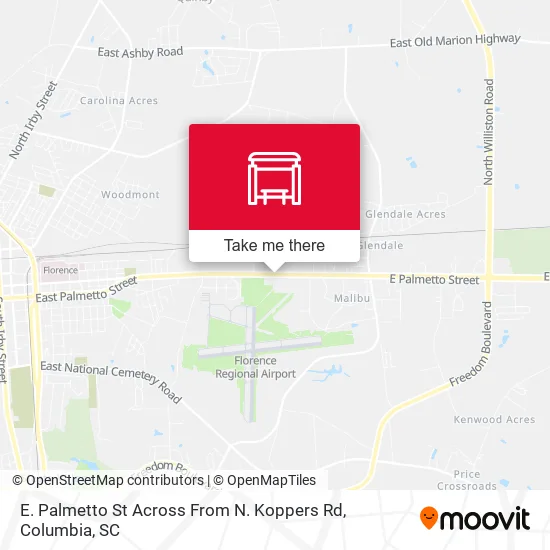 Mapa de E. Palmetto St Across From N. Koppers Rd