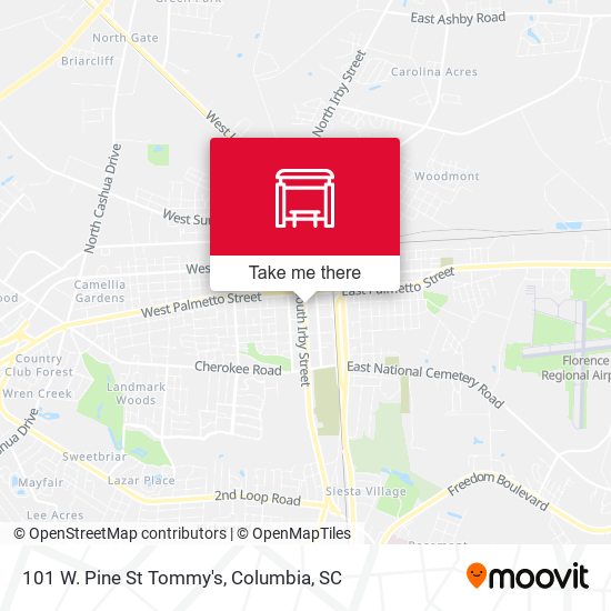 101 W. Pine St Tommy's map