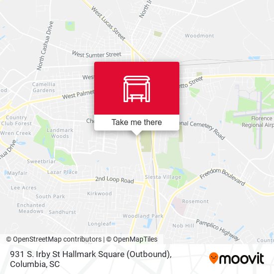 Mapa de 931 S. Irby St Hallmark Square (Outbound)