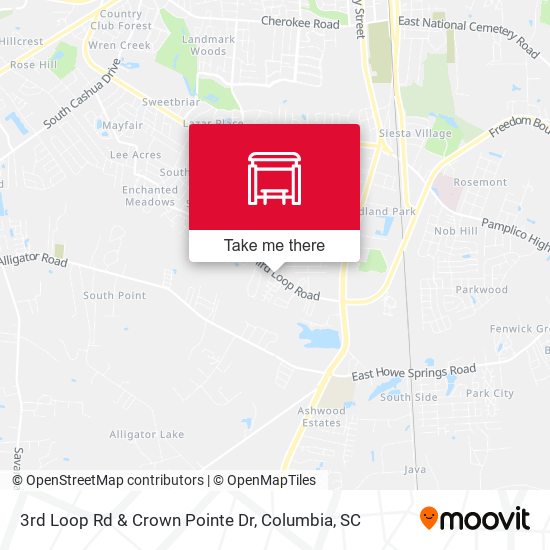 3rd Loop Rd & Crown Pointe Dr map