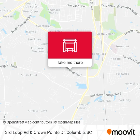 3rd Loop Rd & Crown Pointe Dr map