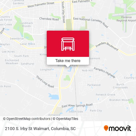 2100 S. Irby St Walmart map