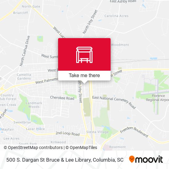 Mapa de 500 S. Dargan St Bruce & Lee Library