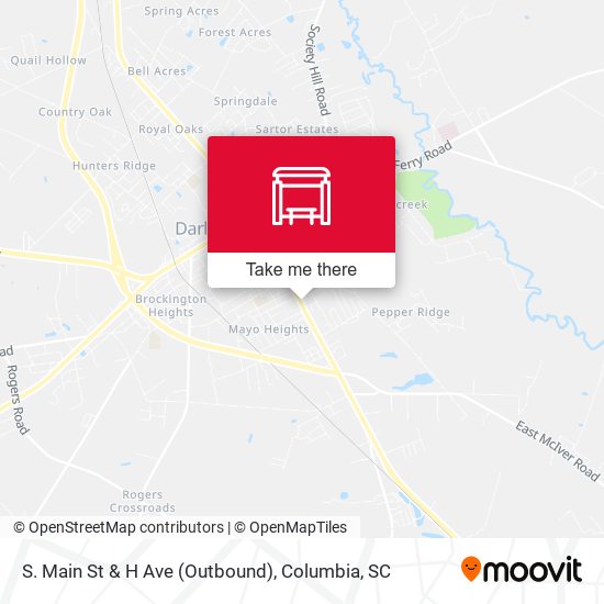 S. Main St & H Ave (Outbound) map