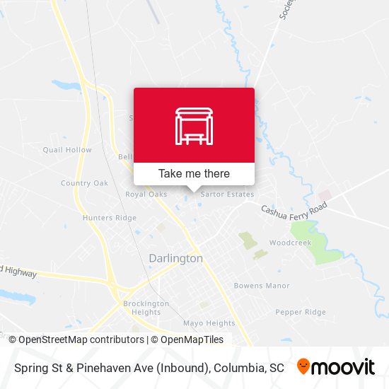 Mapa de Spring St & Pinehaven Ave (Inbound)