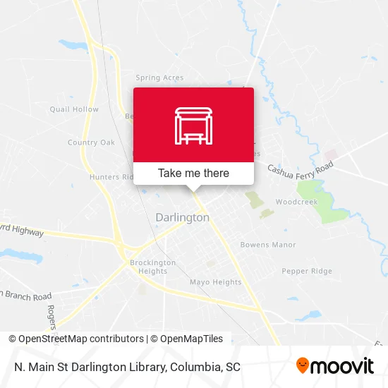 N. Main St Darlington Library map