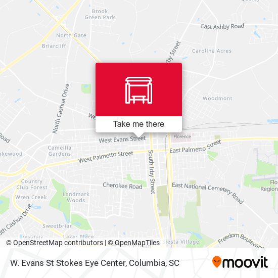 Mapa de W. Evans St Stokes Eye Center