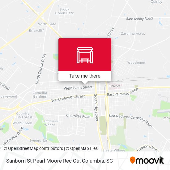 Sanborn St Pearl Moore Rec Ctr map