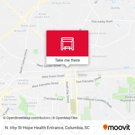 Mapa de N. Irby St Hope Health Entrance