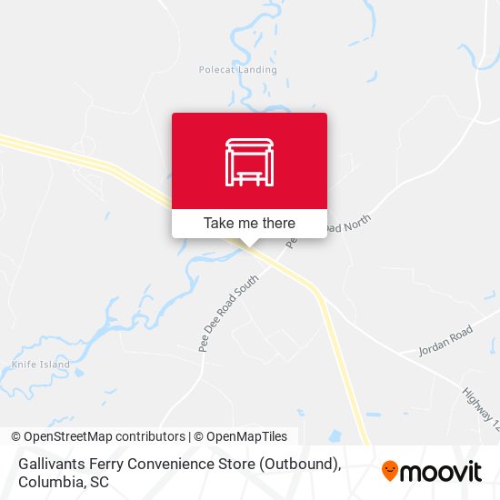 Gallivants Ferry  Convenience Store (Outbound) map