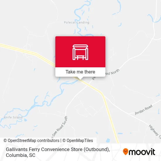 Gallivants Ferry  Convenience Store (Outbound) map