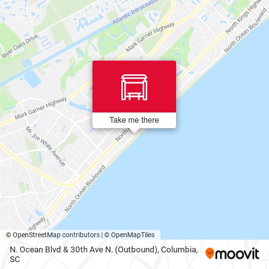 N. Ocean Blvd & 30th Ave N. (Outbound) map