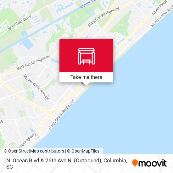 N. Ocean Blvd & 26th Ave N. (Outbound) map