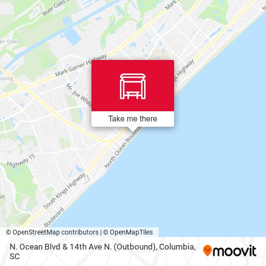N. Ocean Blvd & 14th Ave N. (Outbound) map