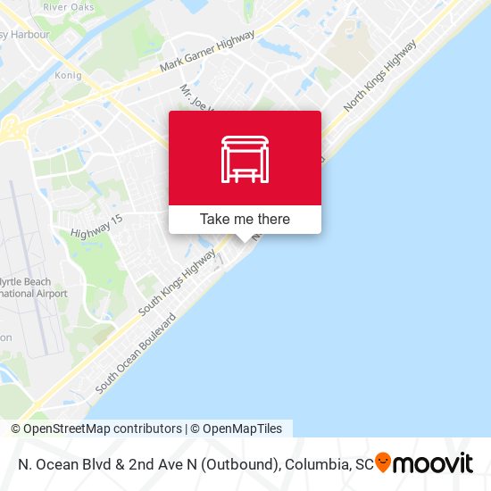 N. Ocean Blvd & 2nd Ave N (Outbound) map