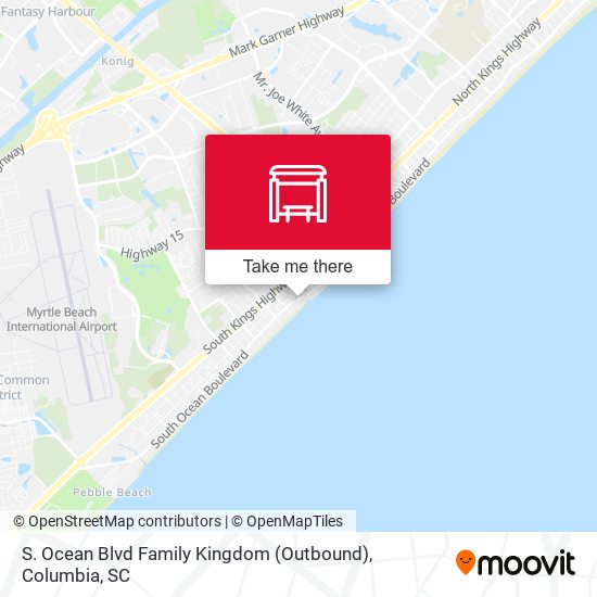 S. Ocean Blvd Family Kingdom (Outbound) map