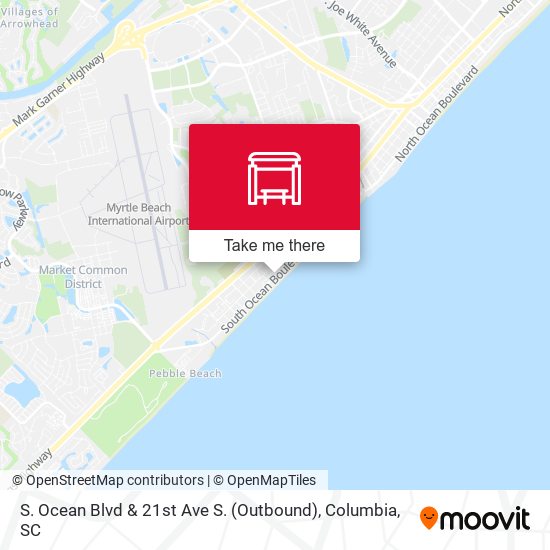 S. Ocean Blvd & 21st Ave S. (Outbound) map