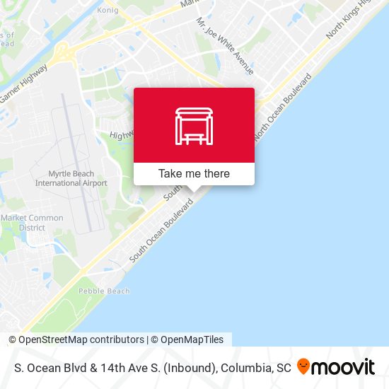 S. Ocean Blvd & 14th Ave S. (Inbound) map