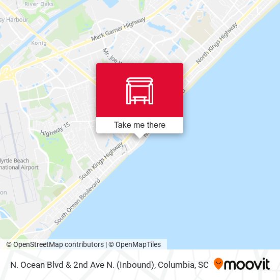 N. Ocean Blvd & 2nd Ave N. (Inbound) map