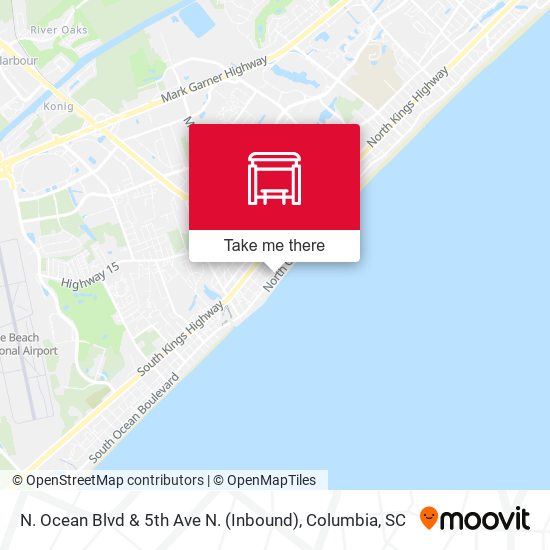 N. Ocean Blvd & 5th Ave N. (Inbound) map