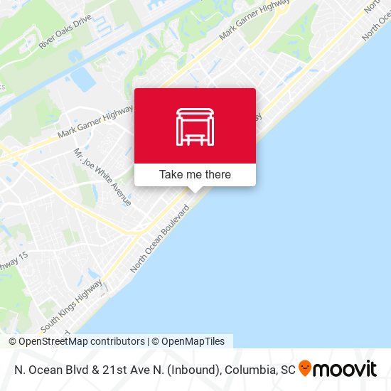 Mapa de N. Ocean Blvd & 21st Ave N. (Inbound)