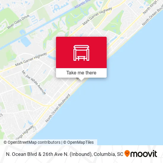 N. Ocean Blvd & 26th Ave N. (Inbound) map