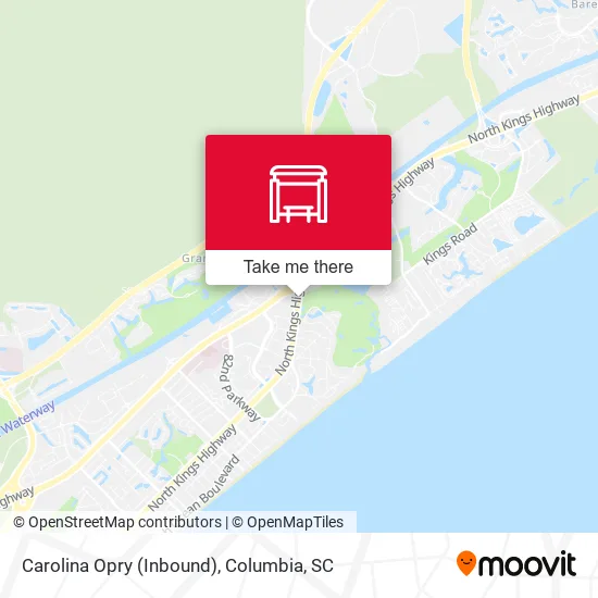 Mapa de Carolina Opry (Inbound)