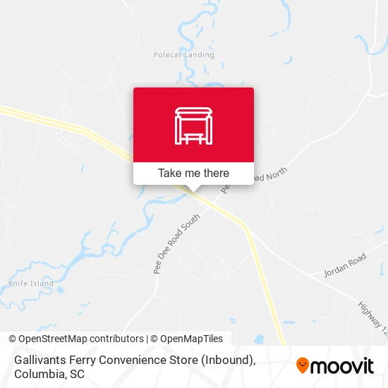 Mapa de Gallivants Ferry Convenience Store (Inbound)
