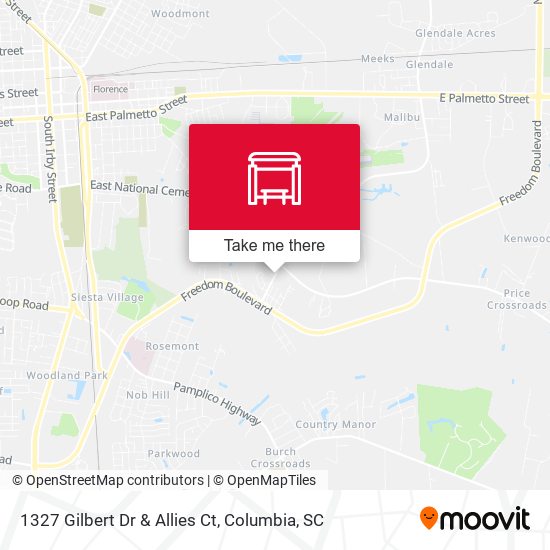 Mapa de 1327 Gilbert Dr & Allies Ct