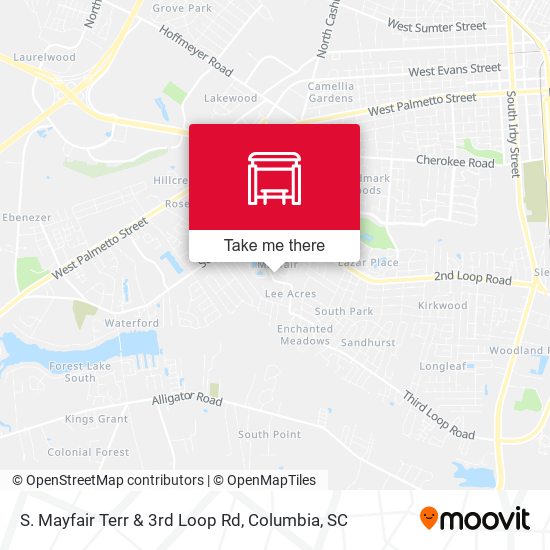 S. Mayfair Terr & 3rd Loop Rd map