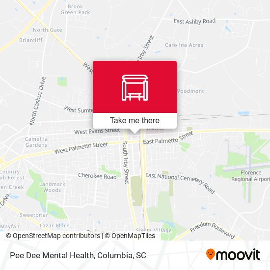 Pee Dee Mental Health map