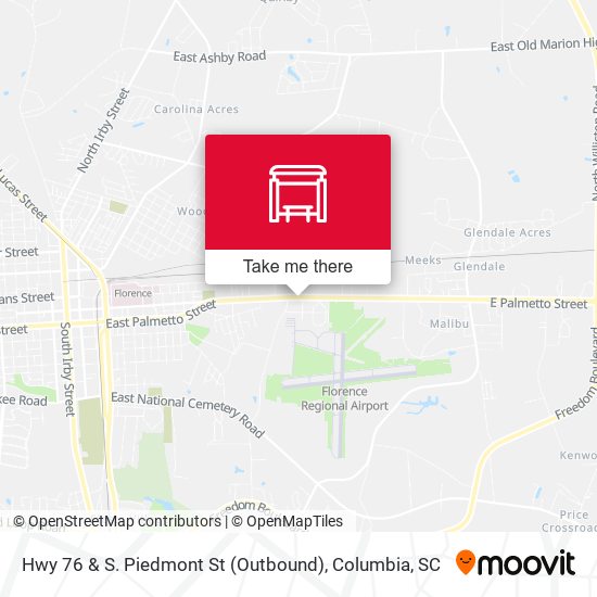 Hwy 76 & S. Piedmont St (Outbound) map