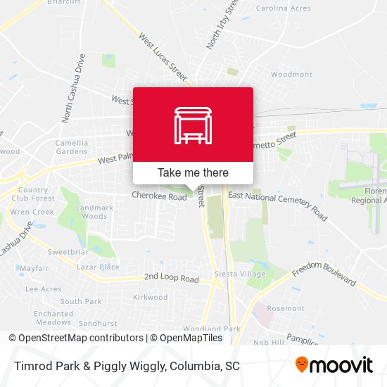 Timrod Park & Piggly Wiggly map